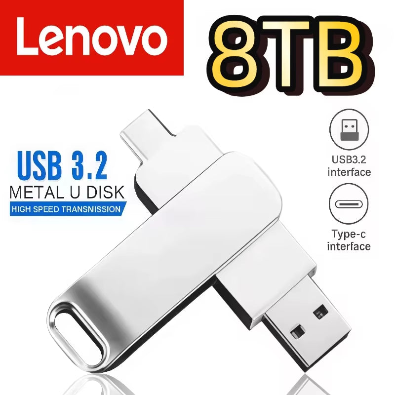 16TB 8TB USB 3.2 Flash Drives U Disk High Speed Metal Pendrive Waterproof Type-C Memoria USB Stick USB Drives 4TB 2TB 1TB