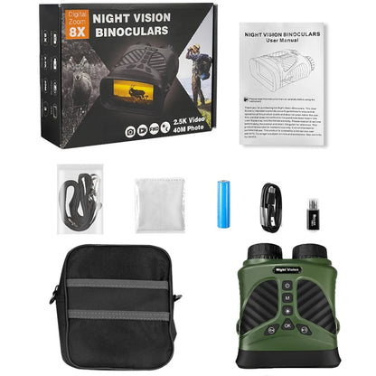 Hot Sell Night Vision Binocular Device 2.5K HD Infrared Digital Hunting Camping Telescope 8X Zoom Outdoor Night Vision Goggles