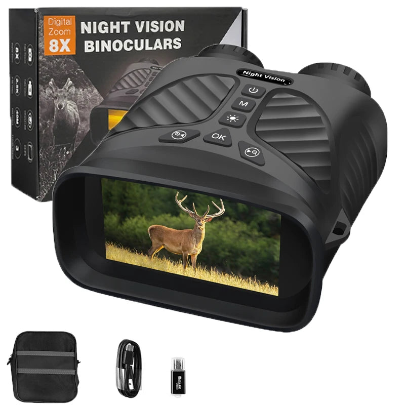 Hot Sell Night Vision Binocular Device 2.5K HD Infrared Digital Hunting Camping Telescope 8X Zoom Outdoor Night Vision Goggles