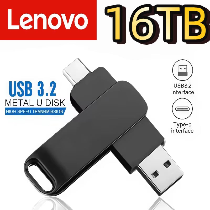 16TB 8TB USB 3.2 Flash Drives U Disk High Speed Metal Pendrive Waterproof Type-C Memoria USB Stick USB Drives 4TB 2TB 1TB