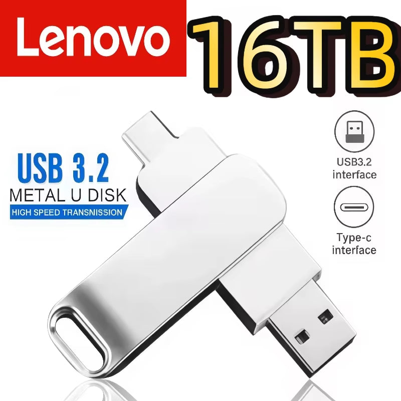 16TB 8TB USB 3.2 Flash Drives U Disk High Speed Metal Pendrive Waterproof Type-C Memoria USB Stick USB Drives 4TB 2TB 1TB