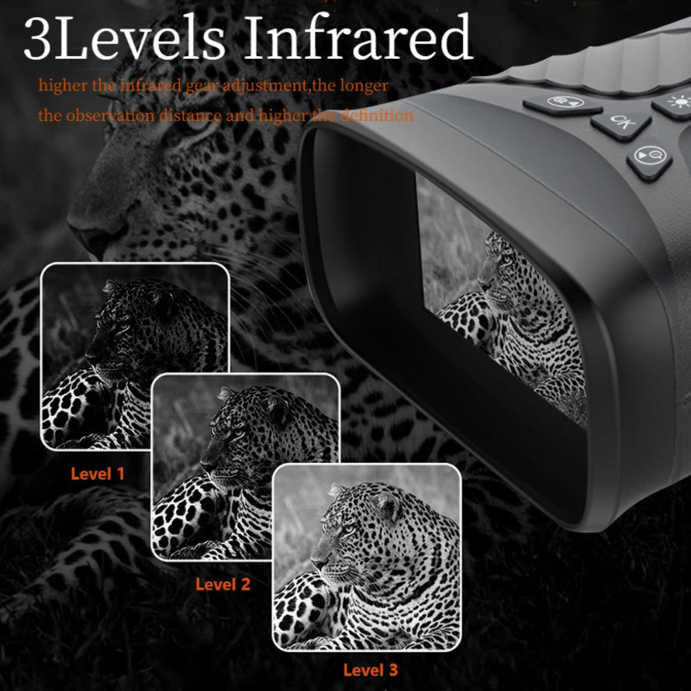 Hot Sell Night Vision Binocular Device 2.5K HD Infrared Digital Hunting Camping Telescope 8X Zoom Outdoor Night Vision Goggles