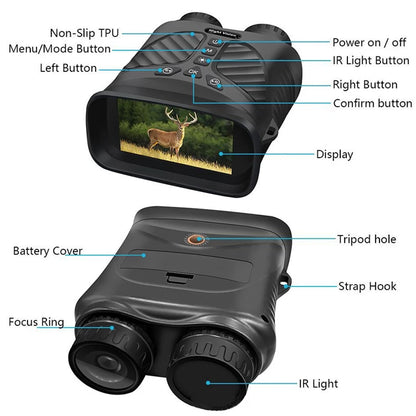 Hot Sell Night Vision Binocular Device 2.5K HD Infrared Digital Hunting Camping Telescope 8X Zoom Outdoor Night Vision Goggles